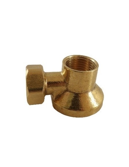 Applique machine à laver 15X21 ( aussi appelé 1/2 pouce) aspect brut  avec attente en écrou pour tube cuivre 12/14