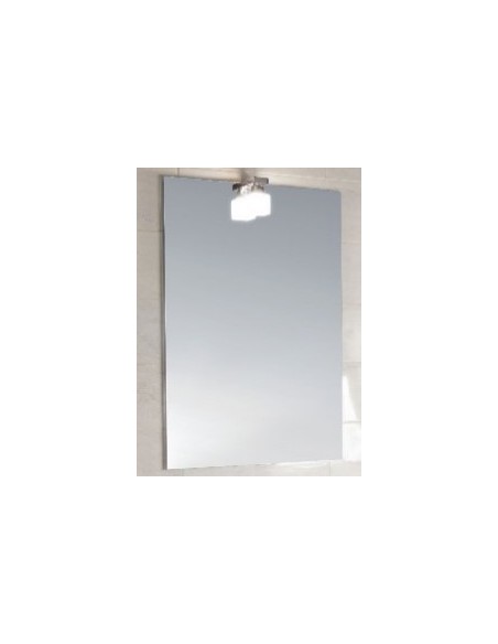 Miroire Bruges 60cm de largeur et 70cm  de hauteur épaisseur 4mm teinte argent spot luminaire non fourni