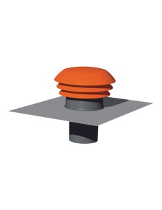 Entrée/Sortie d'air pour toiture  couleur rouge  diamètre 160