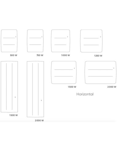 Radiateur connecté agilia pilotage intelligent connecté horizontal 1000 W blanc