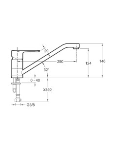 Mitigeur d'évier JULY Jacob Delafon 2