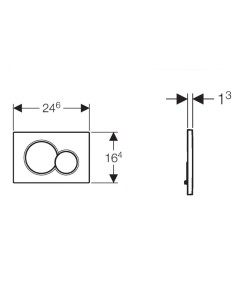 Plaque de commande pour bati support autoportant concerto 2 finition blanche 2