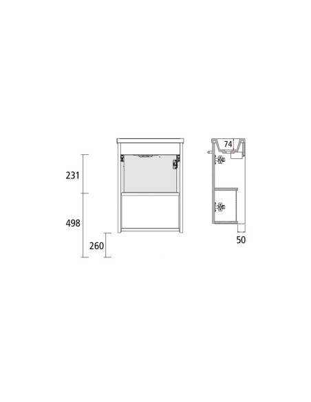 Meuble lave-mains et vasque Blanc Brillant MICRO 40 cm - SALGAR Meuble lave-mains et vasque Blanc Brillant MICRO 40 cm - SALGAR