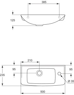Lave-mains ELFE 50 x 23.5 cm 2