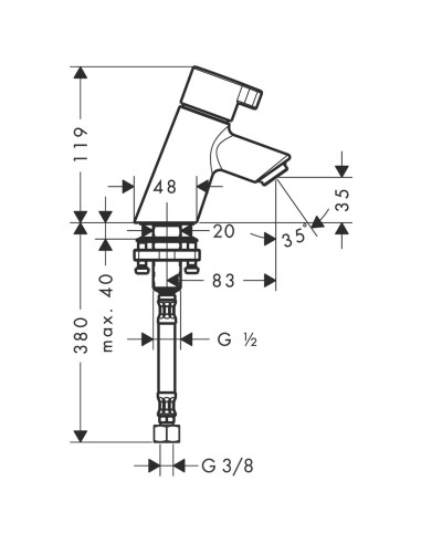 Robinet simple lave mains Talis 40 - HANSGROHE