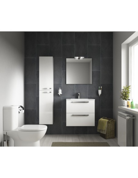 Meuble Ulysse - 2 tiroirs - 60cm - Blanc laqué