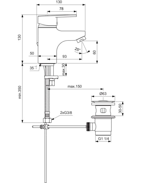 Mitigeur de lavabo OLYOS- Idéal Standard