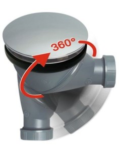 Bonde de douche James Dôme ABS chromé orientable à 360°