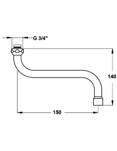 Bec tube orientable pour mélangeur - Ideal standard 2
