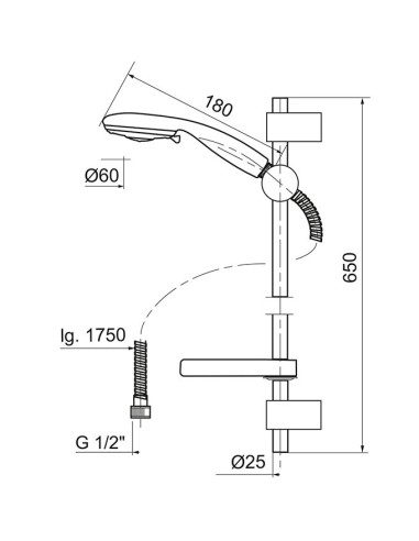 Kit de douche complet TRESIO 3 jets - Wirquin