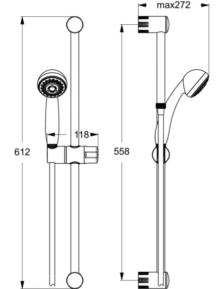 Kit de douche complet Aqua 2 jets - Ideal Standard Kit de douche complet Aqua 2 jets - Ideal Standard