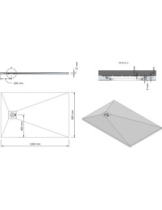 Receveur DAILY'L 120 x 80 ou 120x 90cm 2