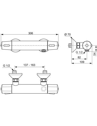 Mitigeur de douche thermostatique OLYOS - Idéal Standard