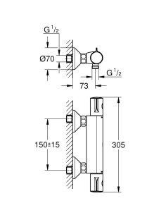 Mitigeur de douche thermostatique GROHTHERM 800 - Grohe 2