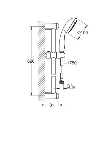 Kit de douche complet TEMPESTA 2 jets - Grohé