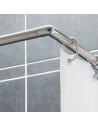 Tringle d'angle pour rideau de douche réglable de 80 à 140 cm