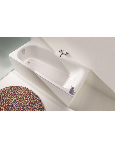 Baignoire acier EUROWA 170x70cm, sans pied, percée 1 trou, blanc Baignoire acier EUROWA 170x70cm, sans pied, percée 1 trou, blanc