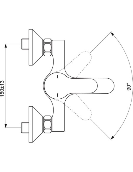 Mitigeur de baignoire mural OLYOS - Ideal standard