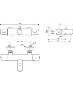 Mitigeur de baignoire thermostatique OLYOS - Idéal Standard 2