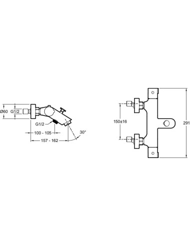 Mitigeur de baignoire thermostatique BRIVE - Jacob Delafon