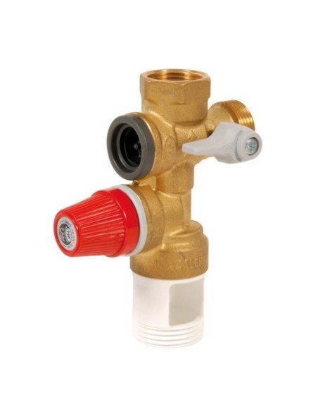 Groupe de sécurité pour chauffe-eau DROIT LAITON - 3/4''