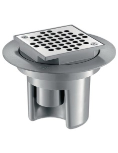 siphon de sol 100x100mm avec grille inox inviolable