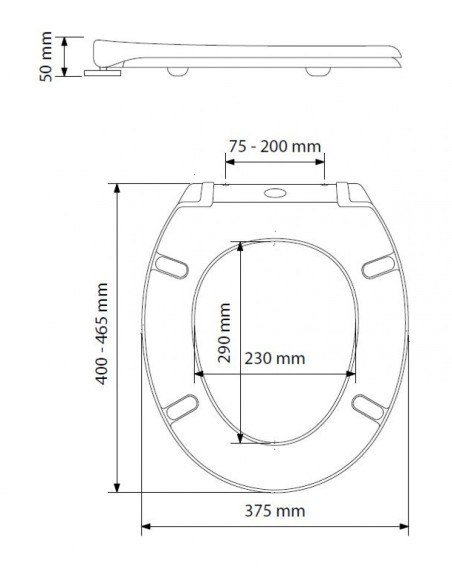 Abattant blanc à descente progressive système AUTO CLIP
