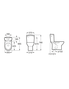 Pack WC VICTORIA à évacuation verticale -Roca 2