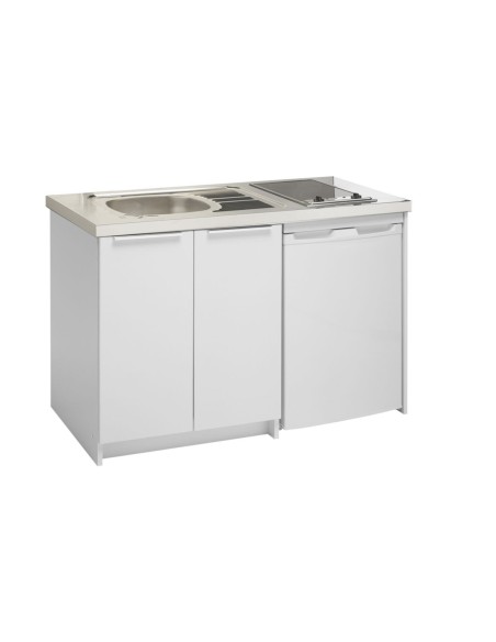 Evier cuisinette SIXTY 1 cuve 140cm inox 18/10, Lisse- Moderna
