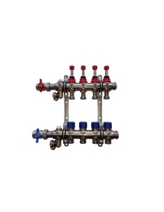 Ensemble répartiteur acier 3 circuits sans raccord