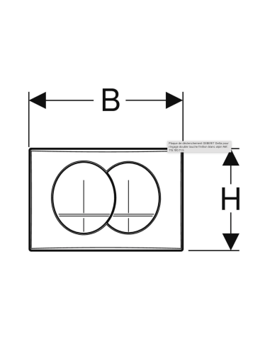 Plaque de déclenchement GEBERIT Delta pour...