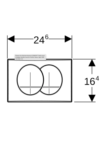 Plaque de déclenchement GEBERIT Delta pour...